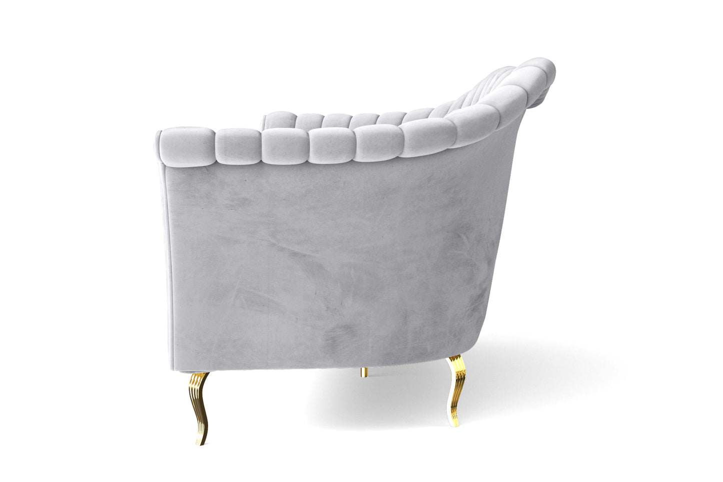 Milan Armchair Silver Velvet