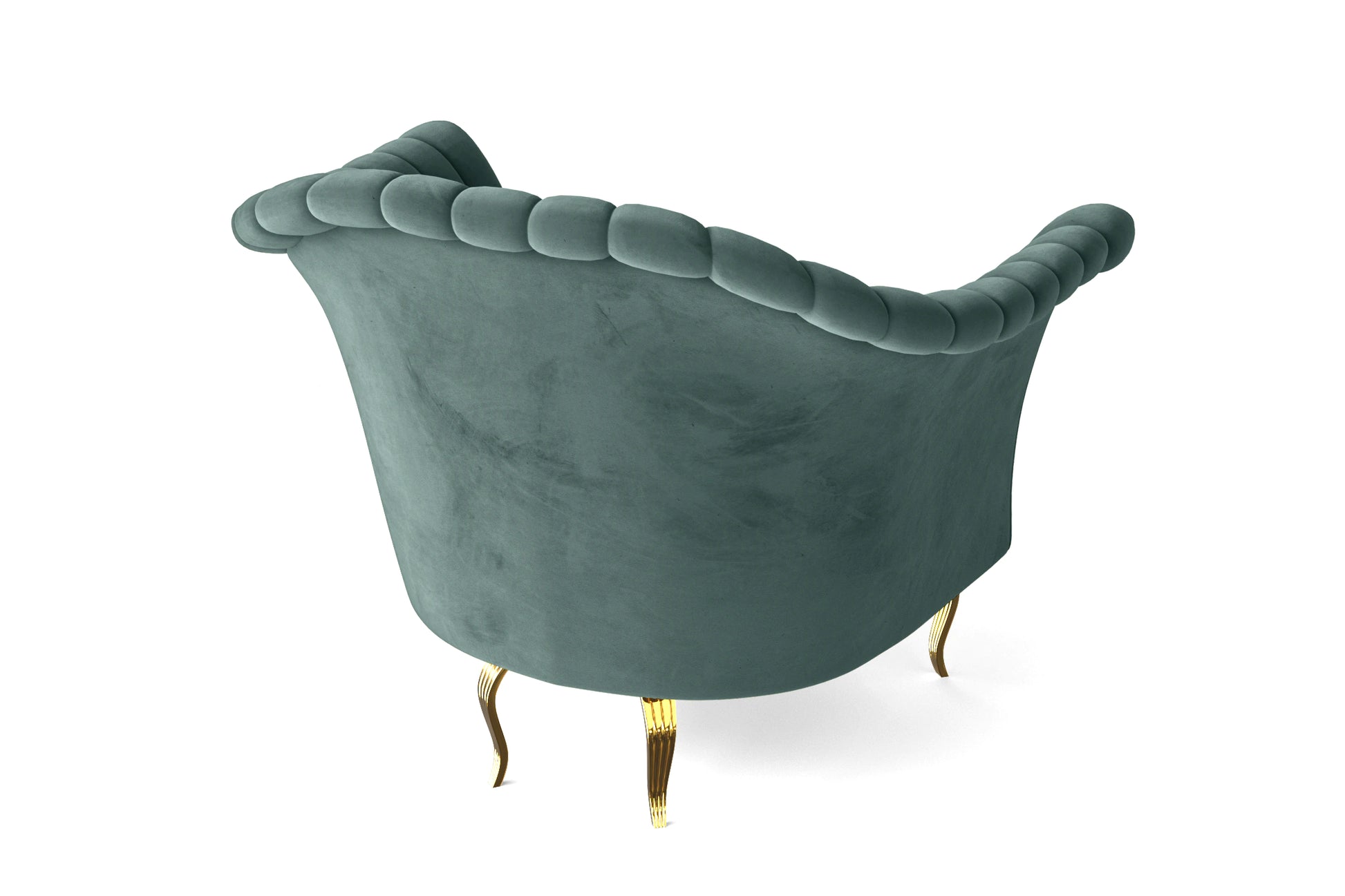 Milan Armchair Teal Velvet