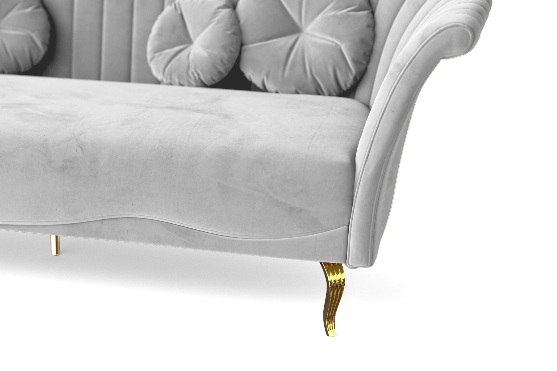 Milan Armchair White Velvet