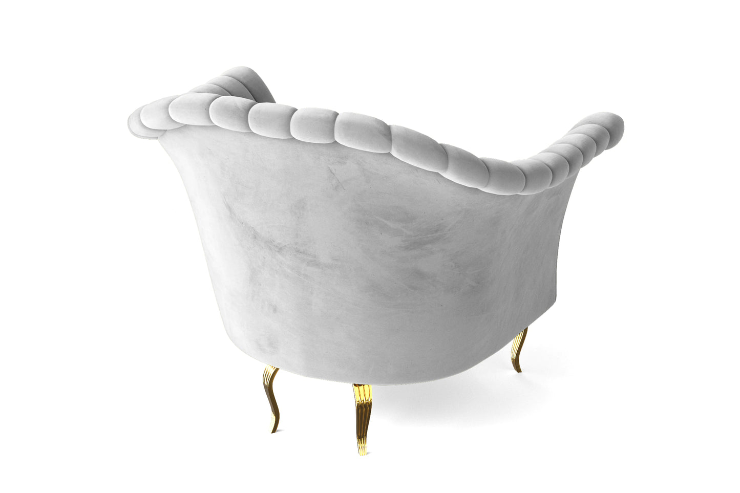 Milan Armchair White Velvet