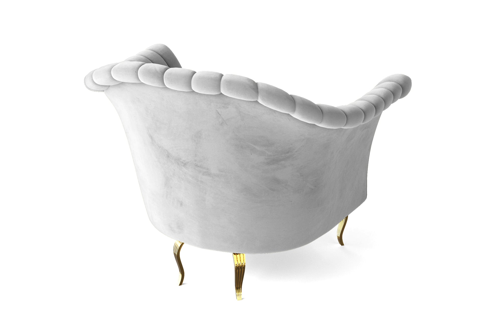 Milan Armchair White Velvet