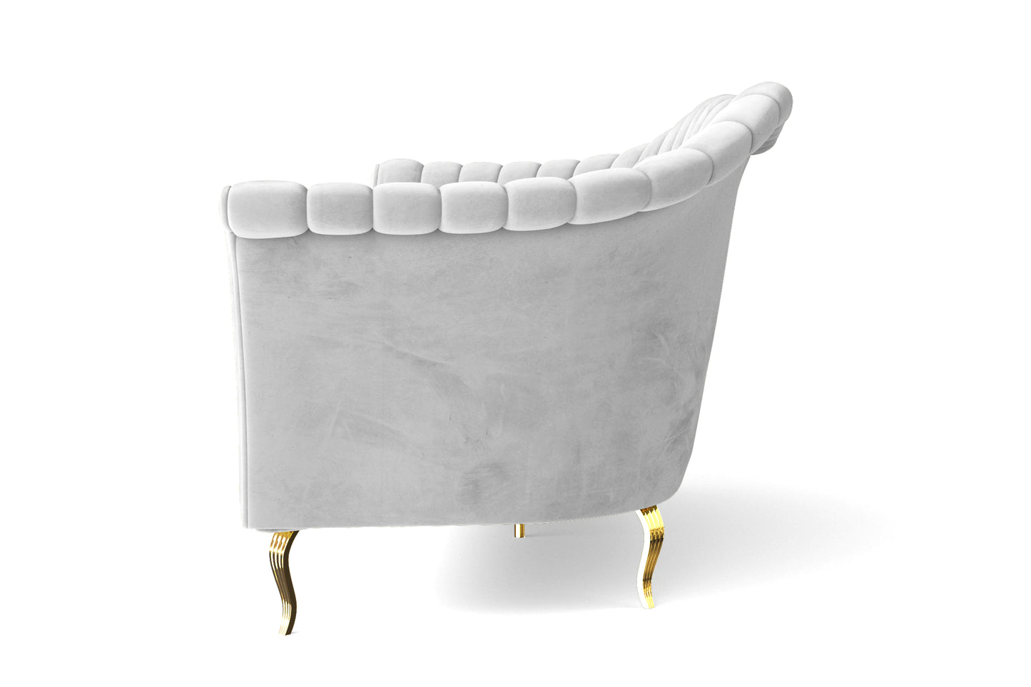 Milan Armchair White Velvet