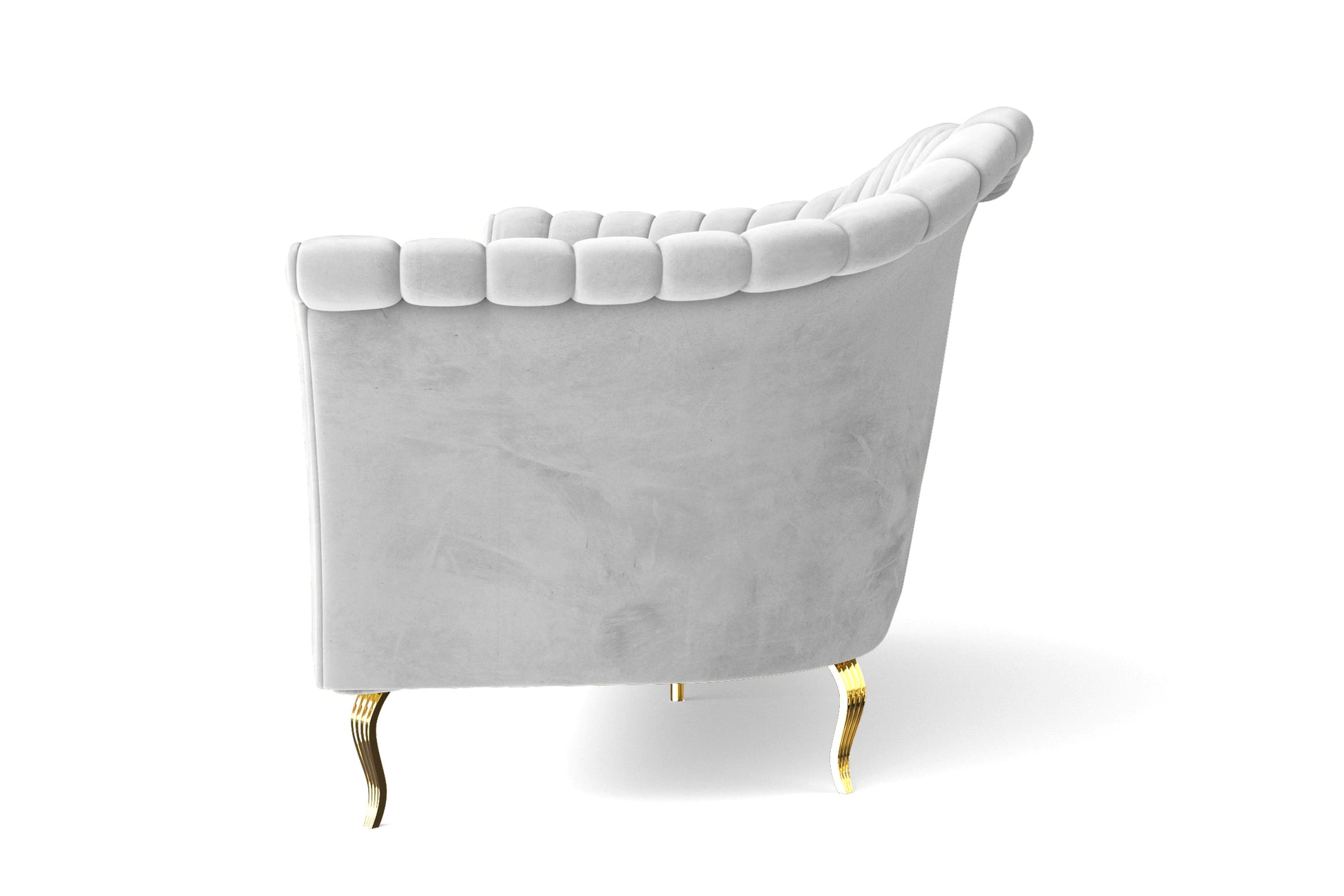 Milan Armchair White Velvet