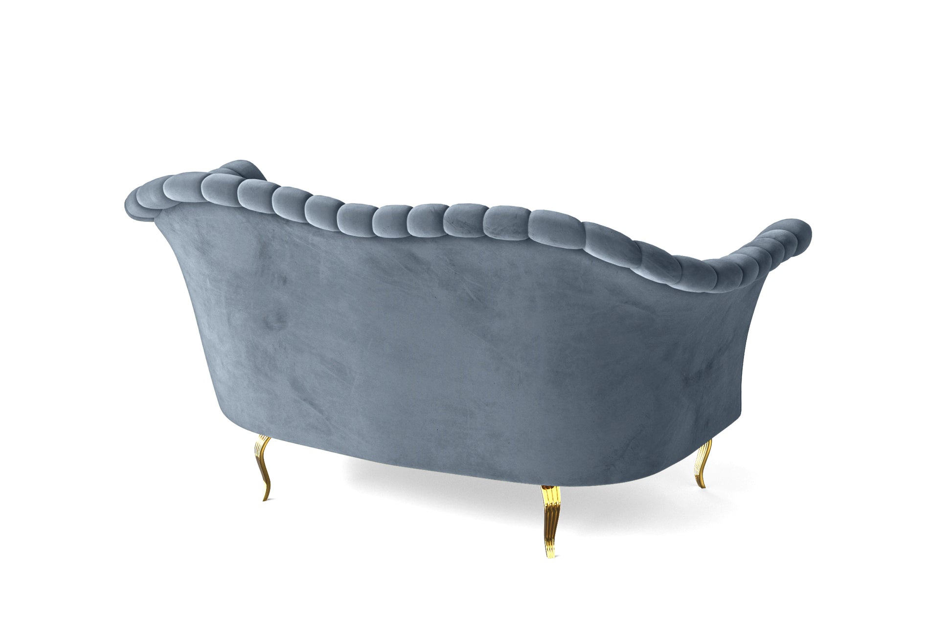 Milan 2 Seater Sofa Baby Blue Velvet