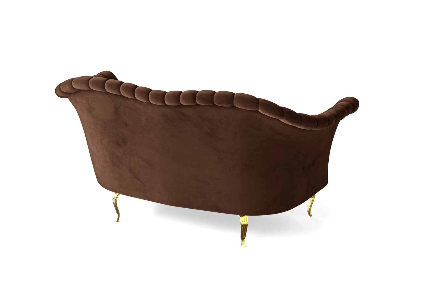 Milan 2 Seater Sofa Coffee Brown Velvet