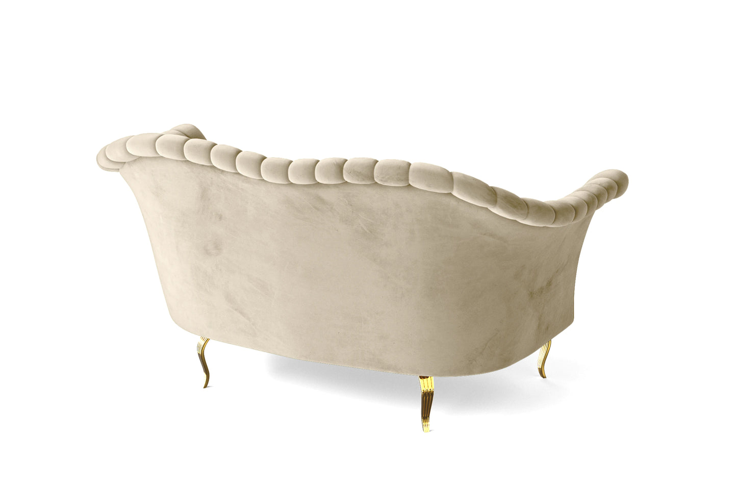 Milan 2 Seater Sofa Cream Velvet