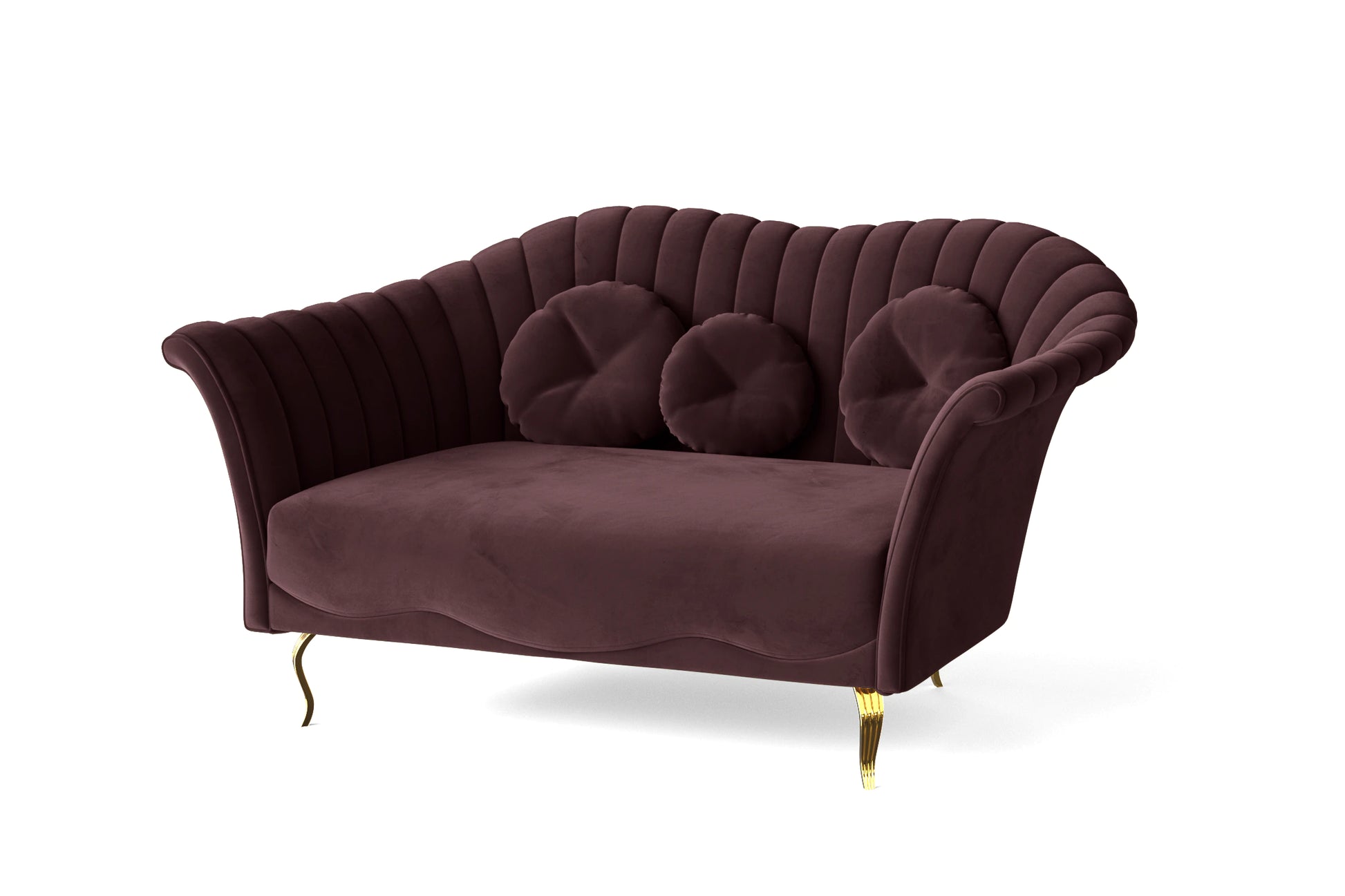 Milan 2 Seater Sofa Grape Velvet