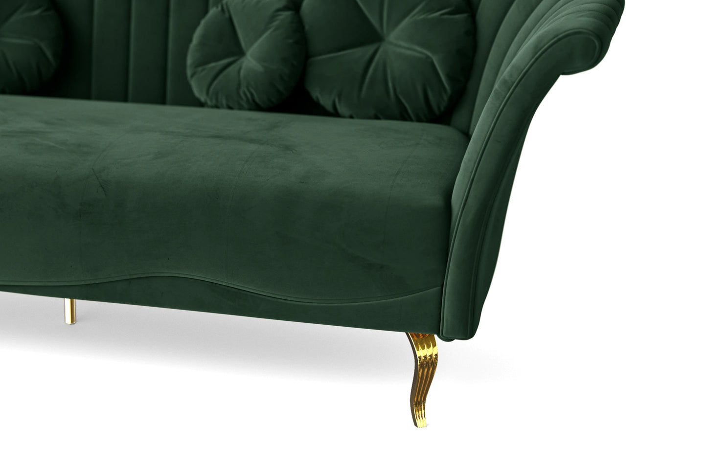 Milan 2 Seater Sofa Green Velvet