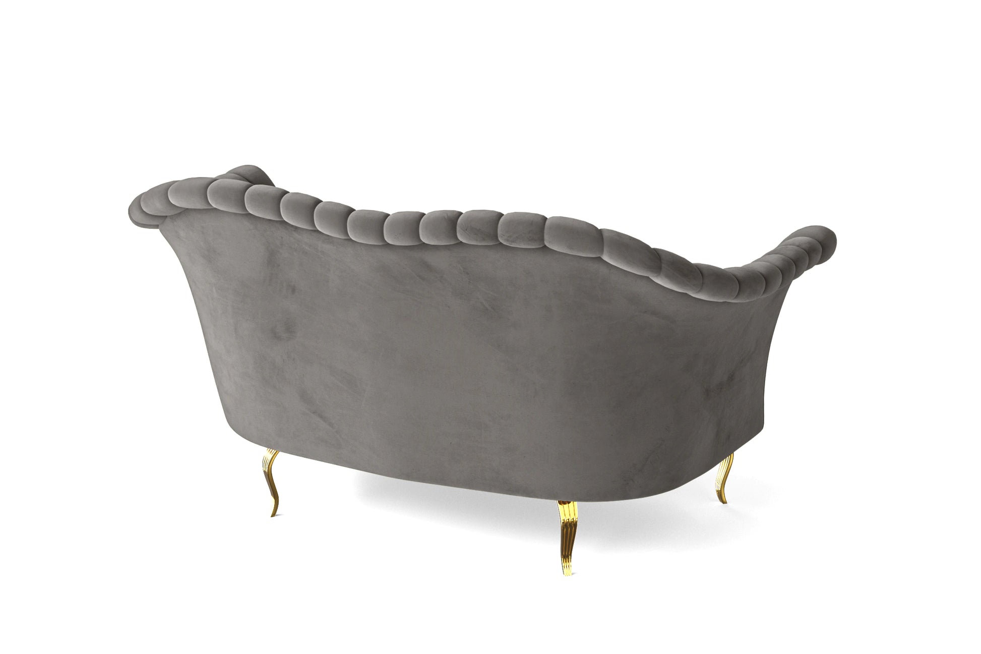 Milan 2 Seater Sofa Grey Velvet