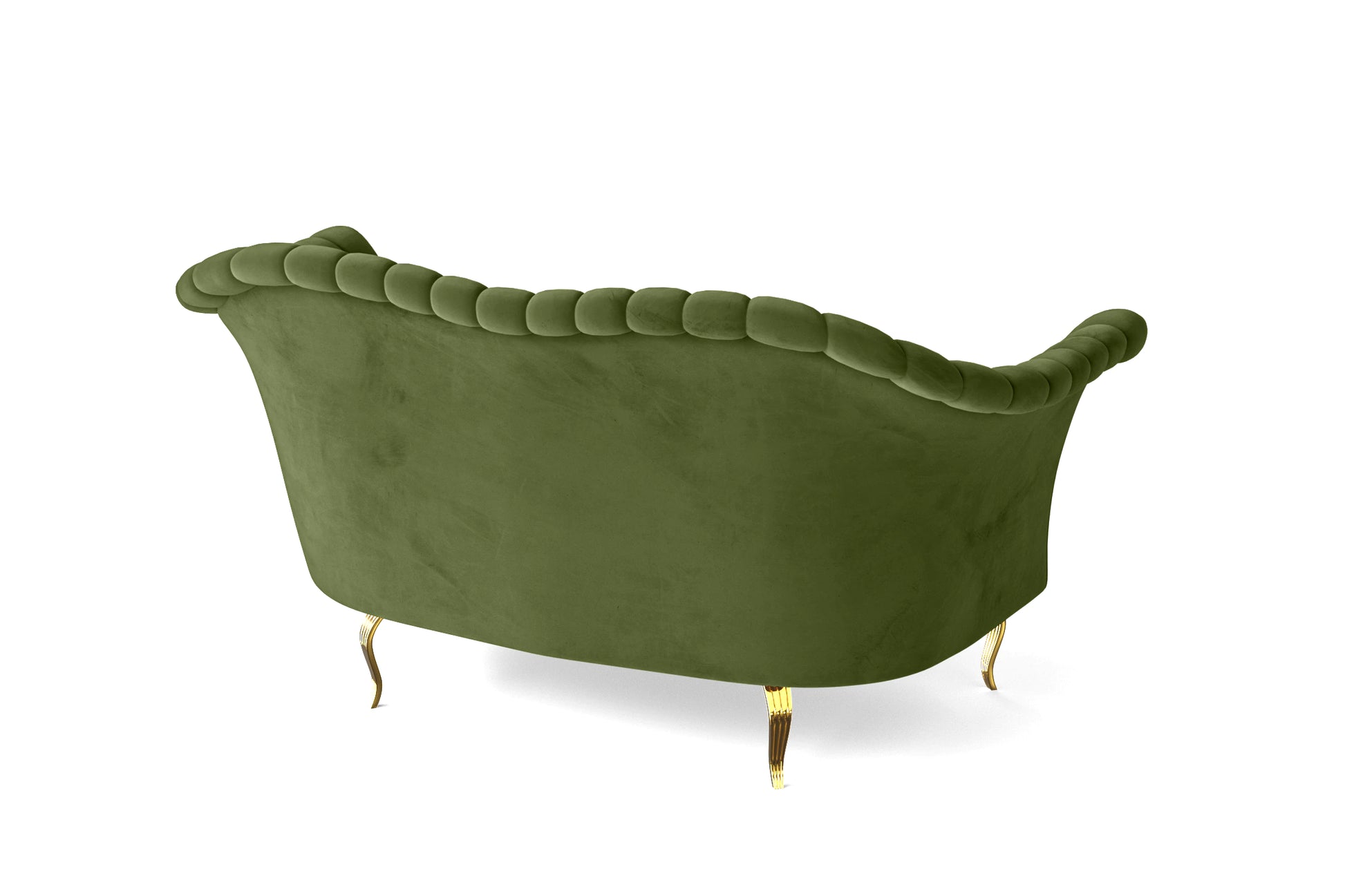 Milan 2 Seater Sofa Lime Velvet