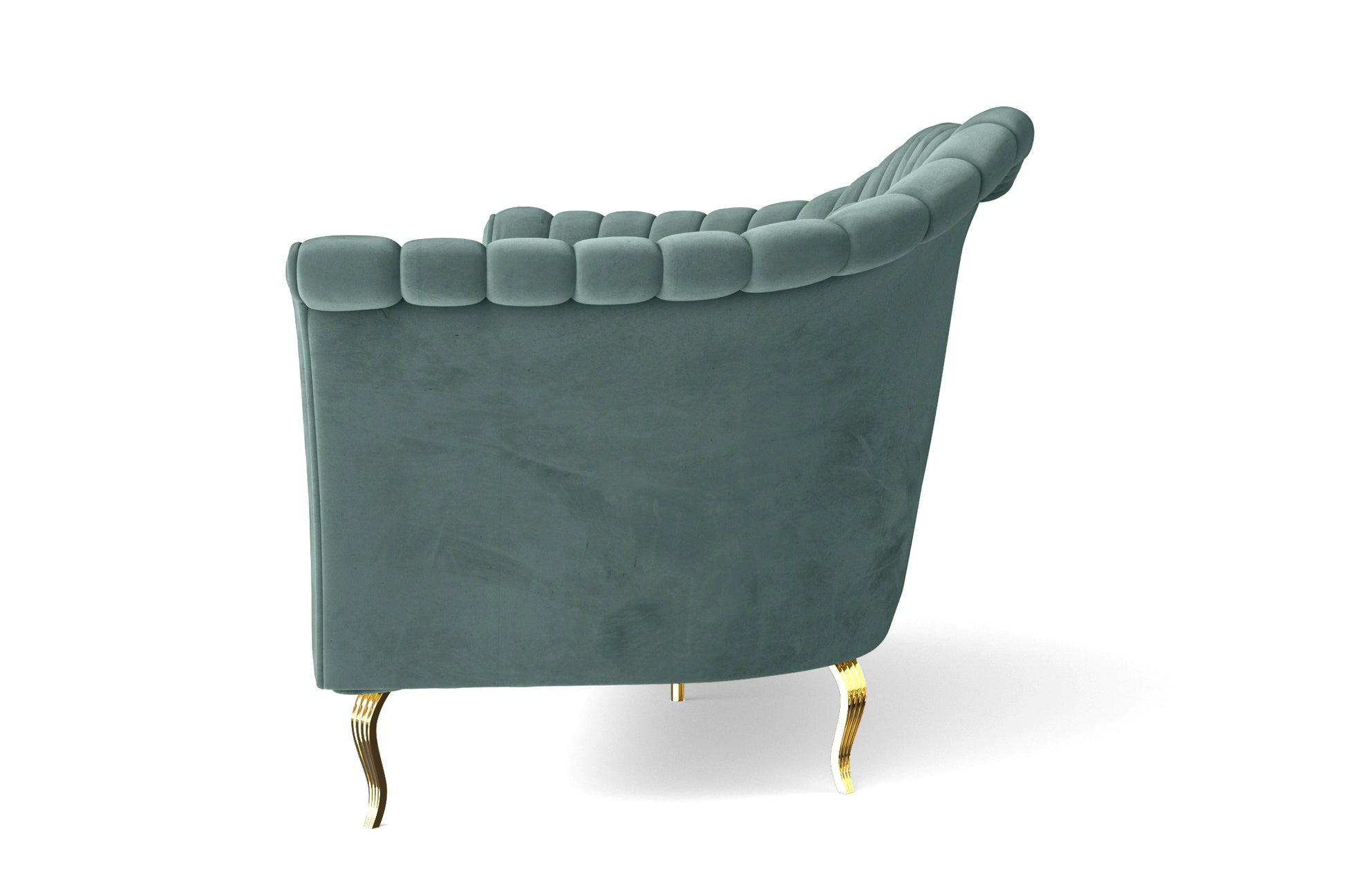 Milan 2 Seater Sofa Teal Velvet