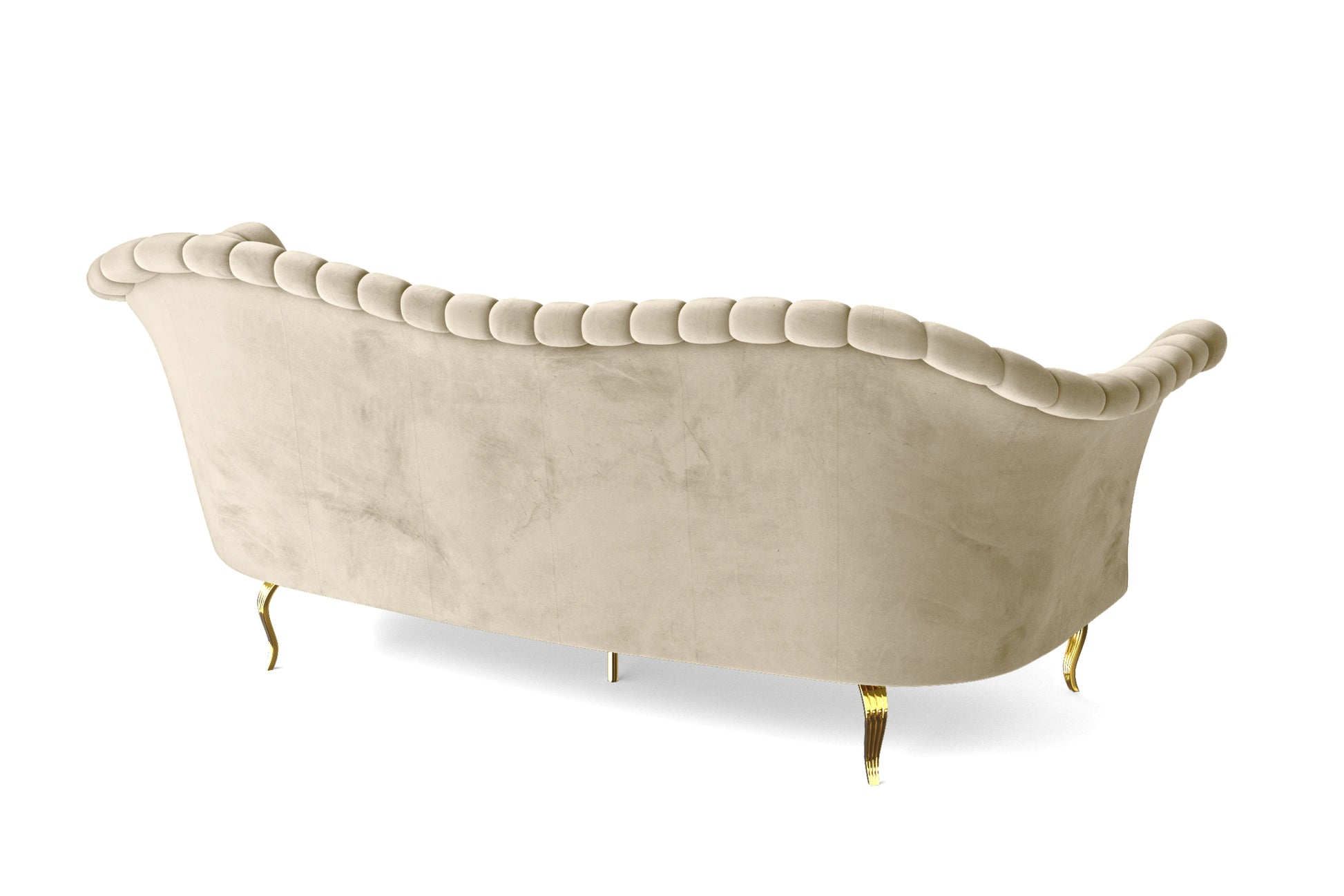 Milan 3 Seater Sofa Cream Velvet