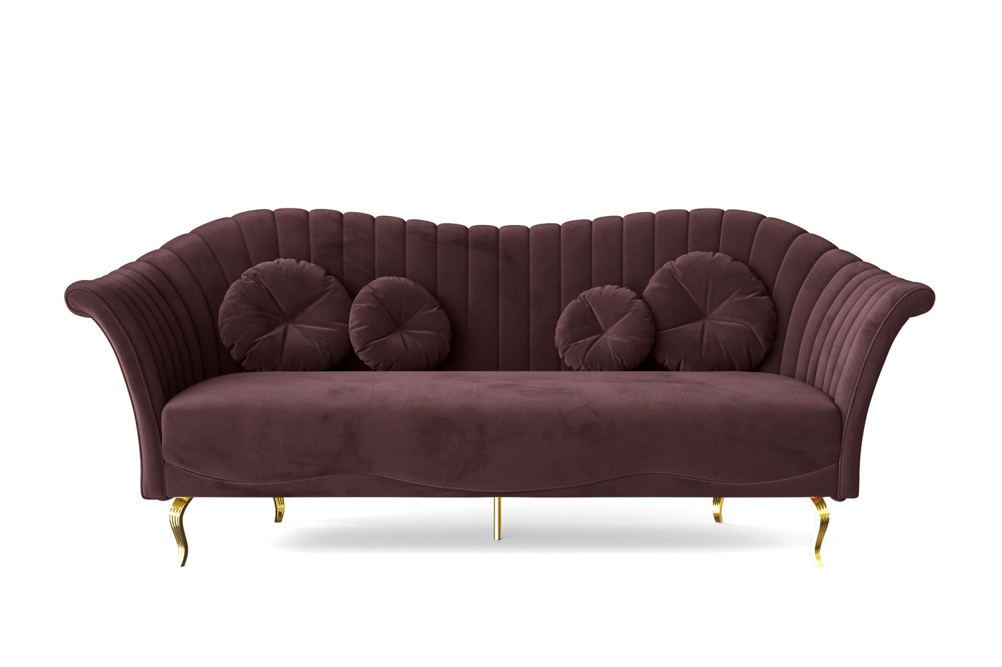 Milan 3 Seater Sofa Grape Velvet