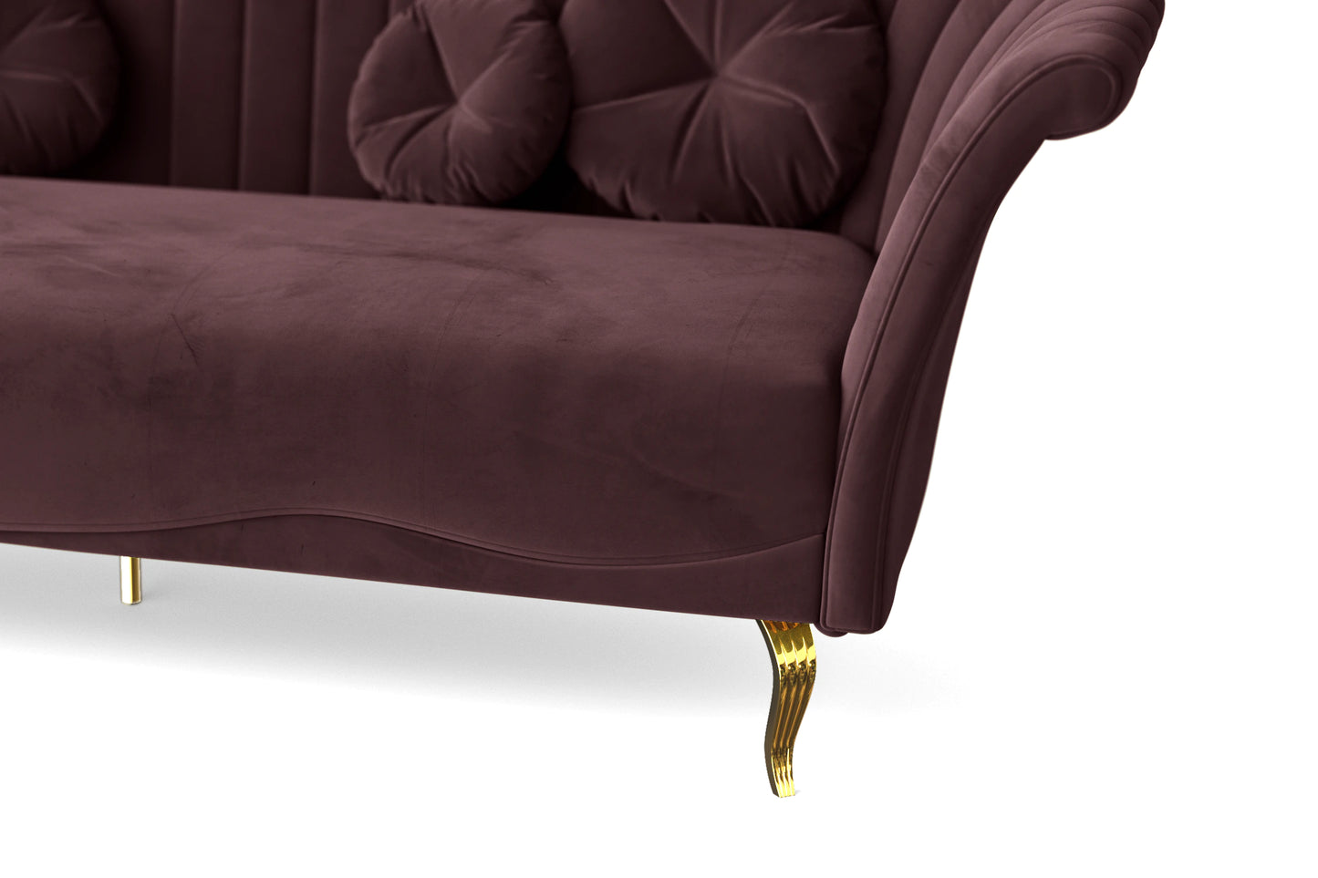 Milan 3 Seater Sofa Grape Velvet