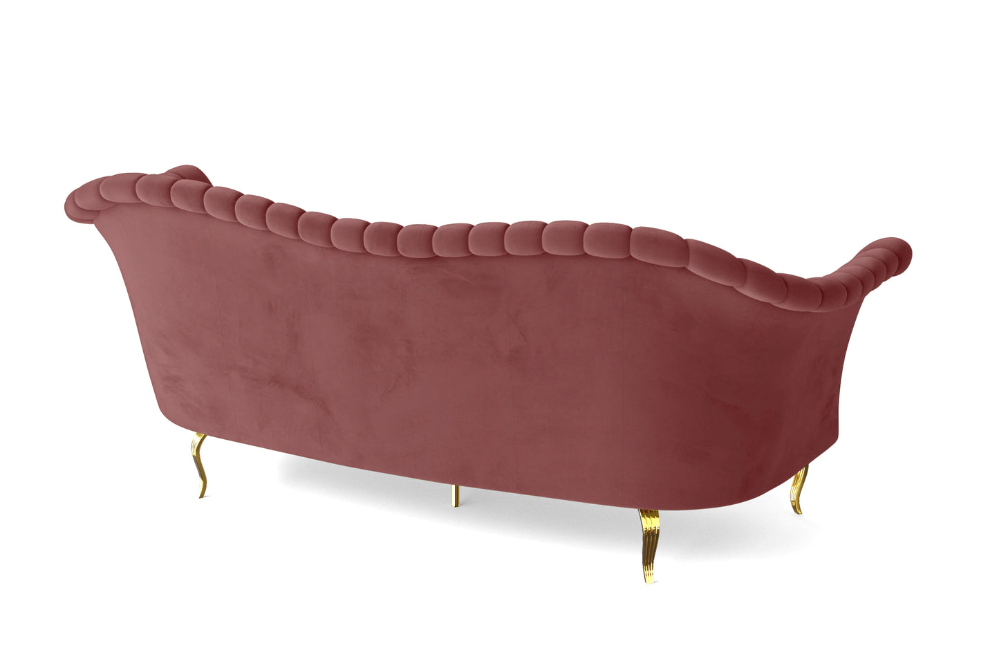 Milan 3 Seater Sofa Pink Velvet