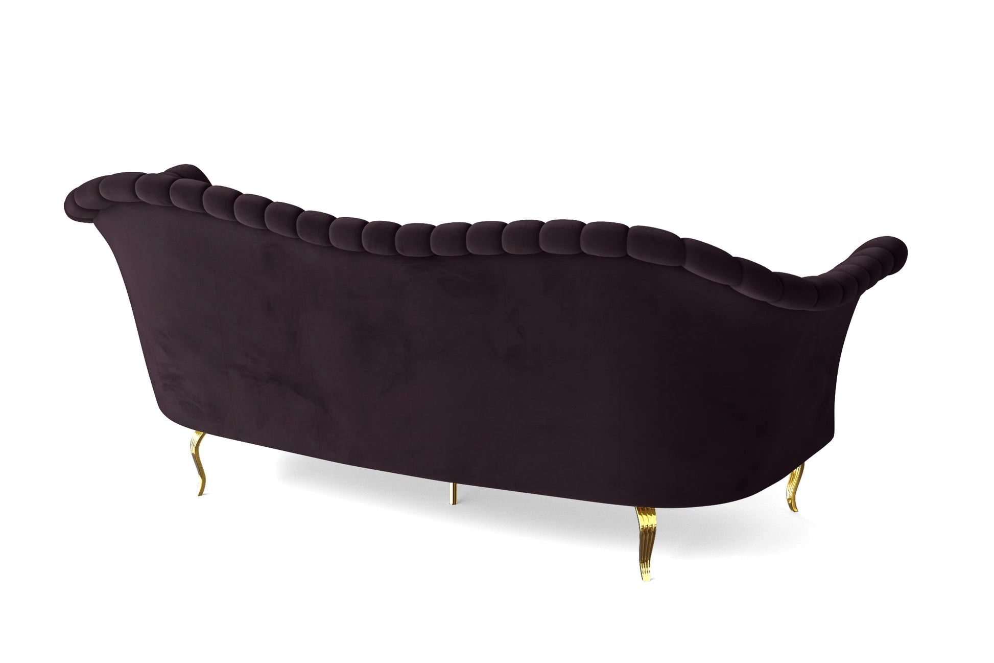 Milan 3 Seater Sofa Purple Velvet