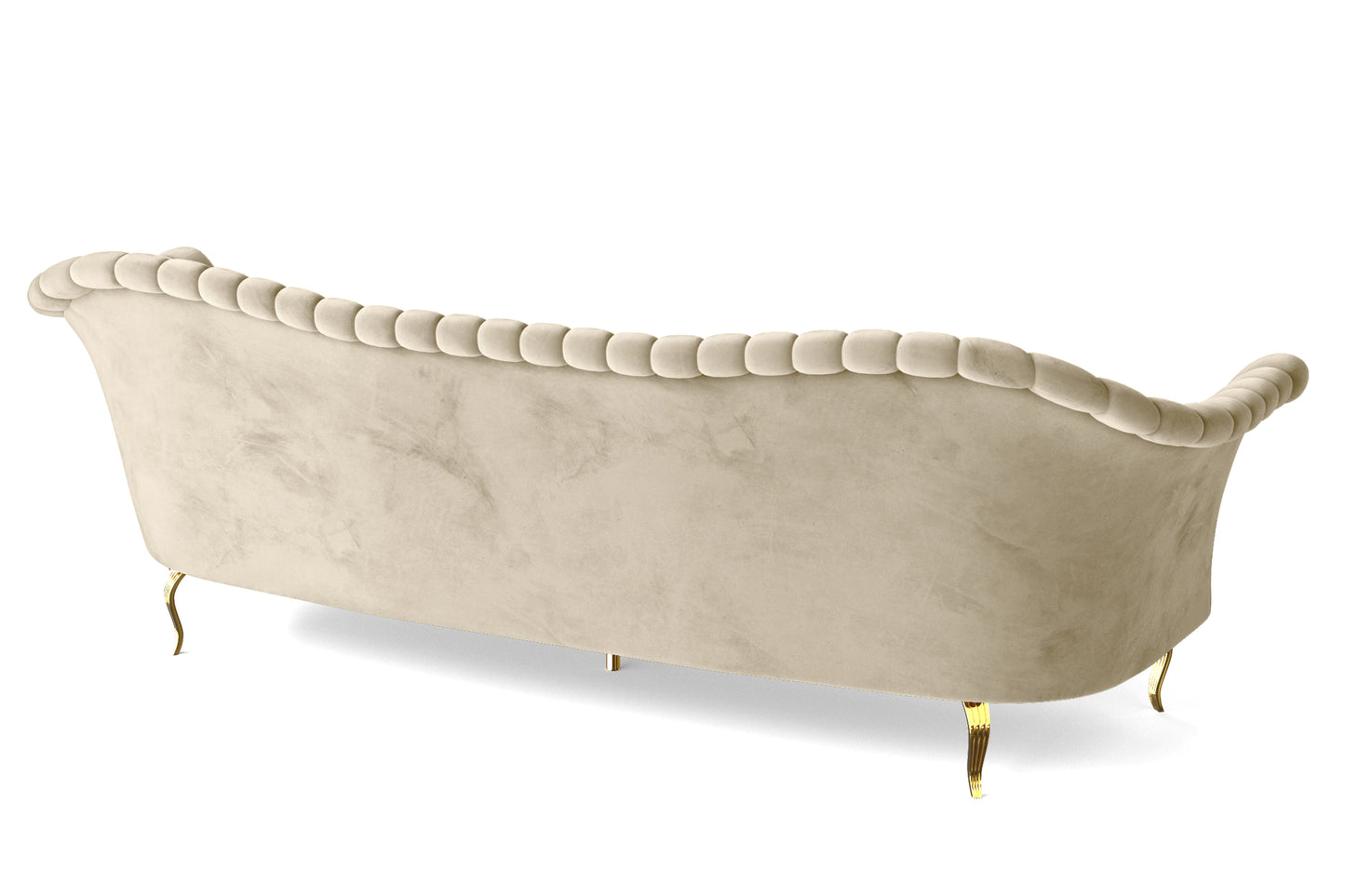 Milan 4 Seater Sofa Cream Velvet