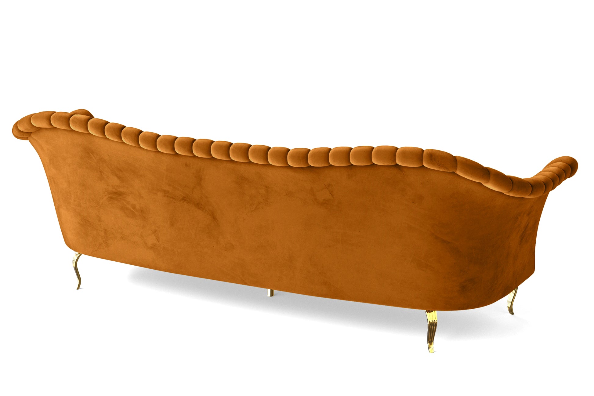 Milan 4 Seater Sofa Gold Velvet