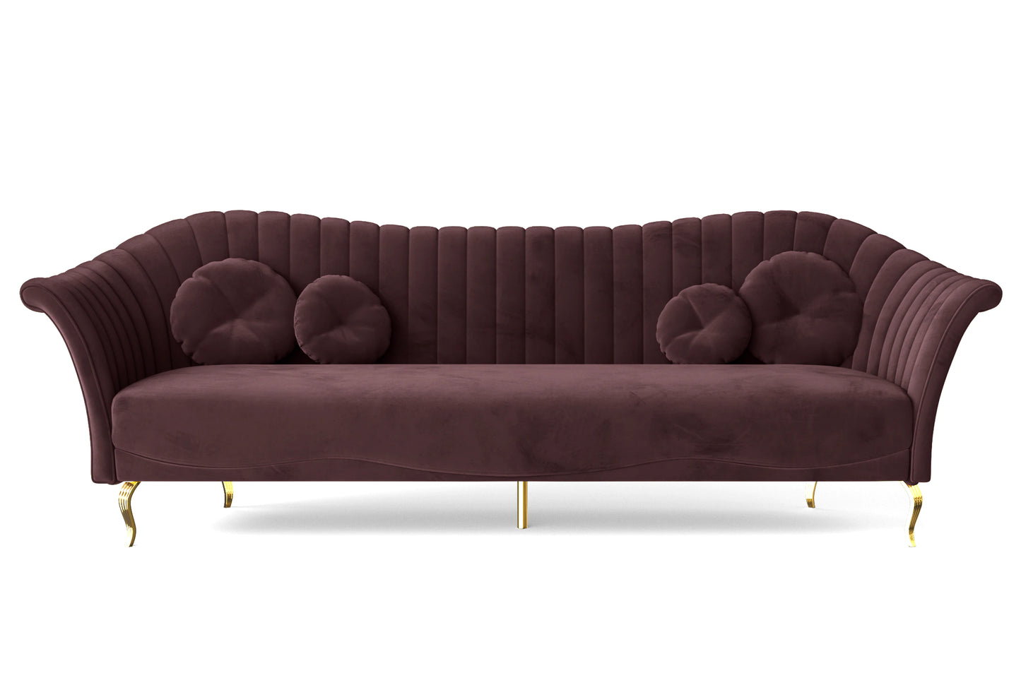 Milan 4 Seater Sofa Grape Velvet