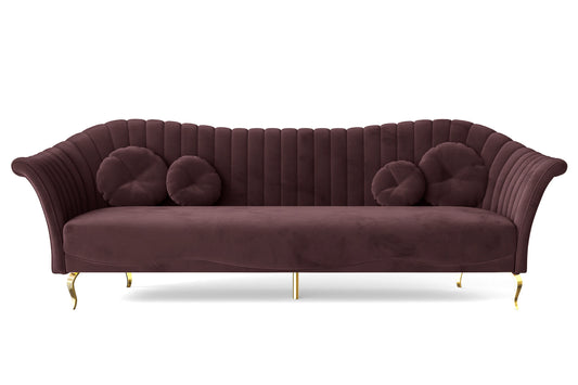 Milan 4 Seater Sofa Grape Velvet