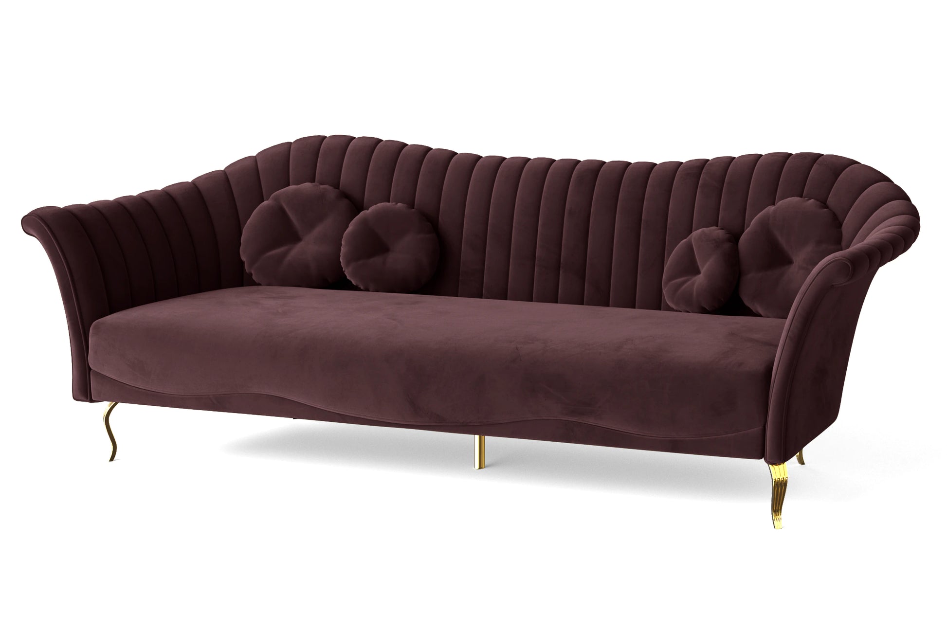 Milan 4 Seater Sofa Grape Velvet