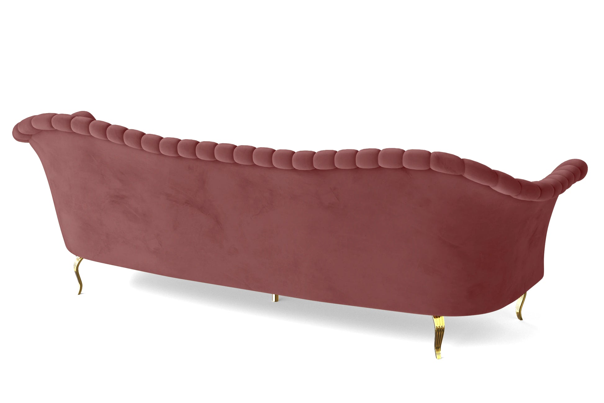 Milan 4 Seater Sofa Pink Velvet