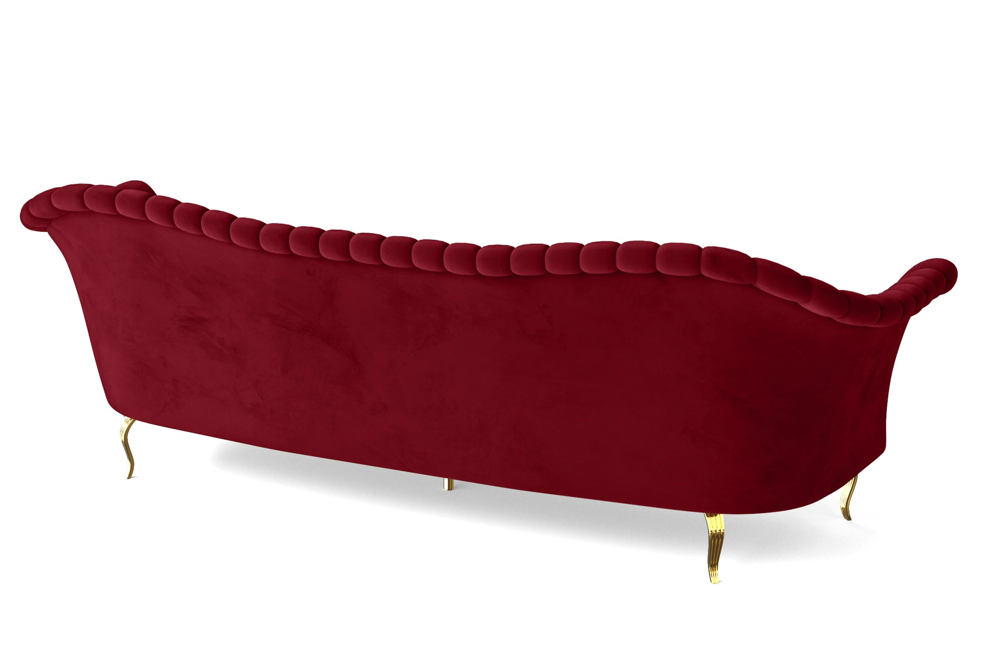 Milan 4 Seater Sofa Red Velvet