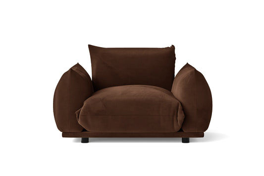 Minneapolis Armchair Coffee Brown Velvet