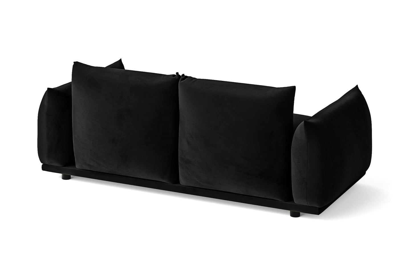 Minneapolis 2 Seater Sofa Black Velvet