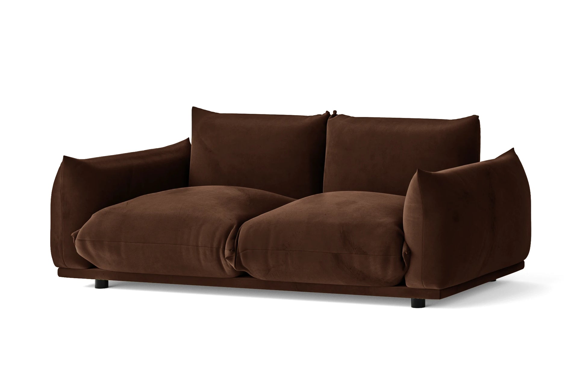 Minneapolis 2 Seater Sofa Coffee Brown Velvet