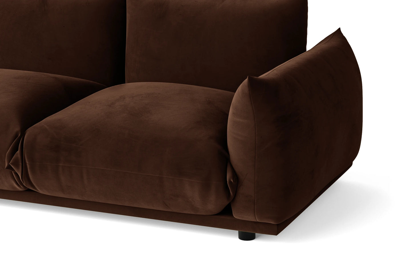 Minneapolis 2 Seater Sofa Coffee Brown Velvet