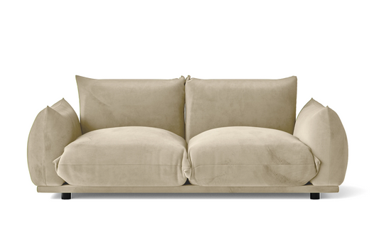 Minneapolis 2 Seater Sofa Cream Velvet