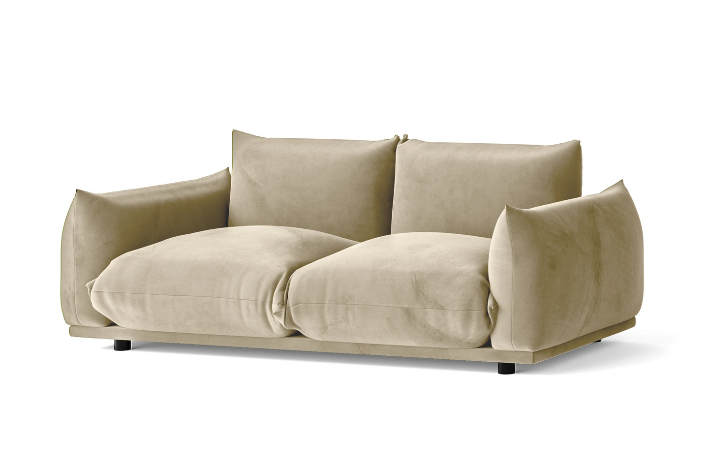 Minneapolis 2 Seater Sofa Cream Velvet