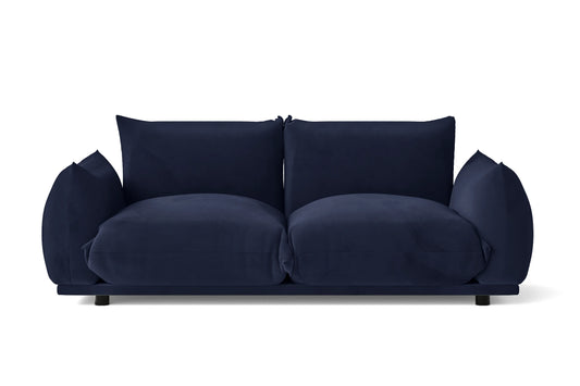 Minneapolis 2 Seater Sofa Dark Blue Velvet