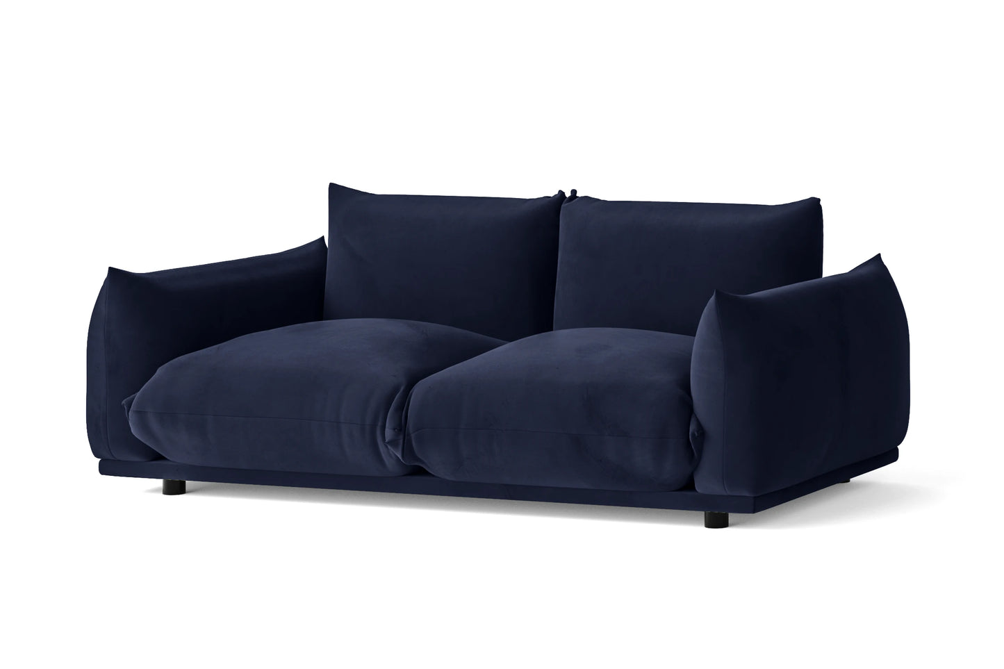 Minneapolis 2 Seater Sofa Dark Blue Velvet