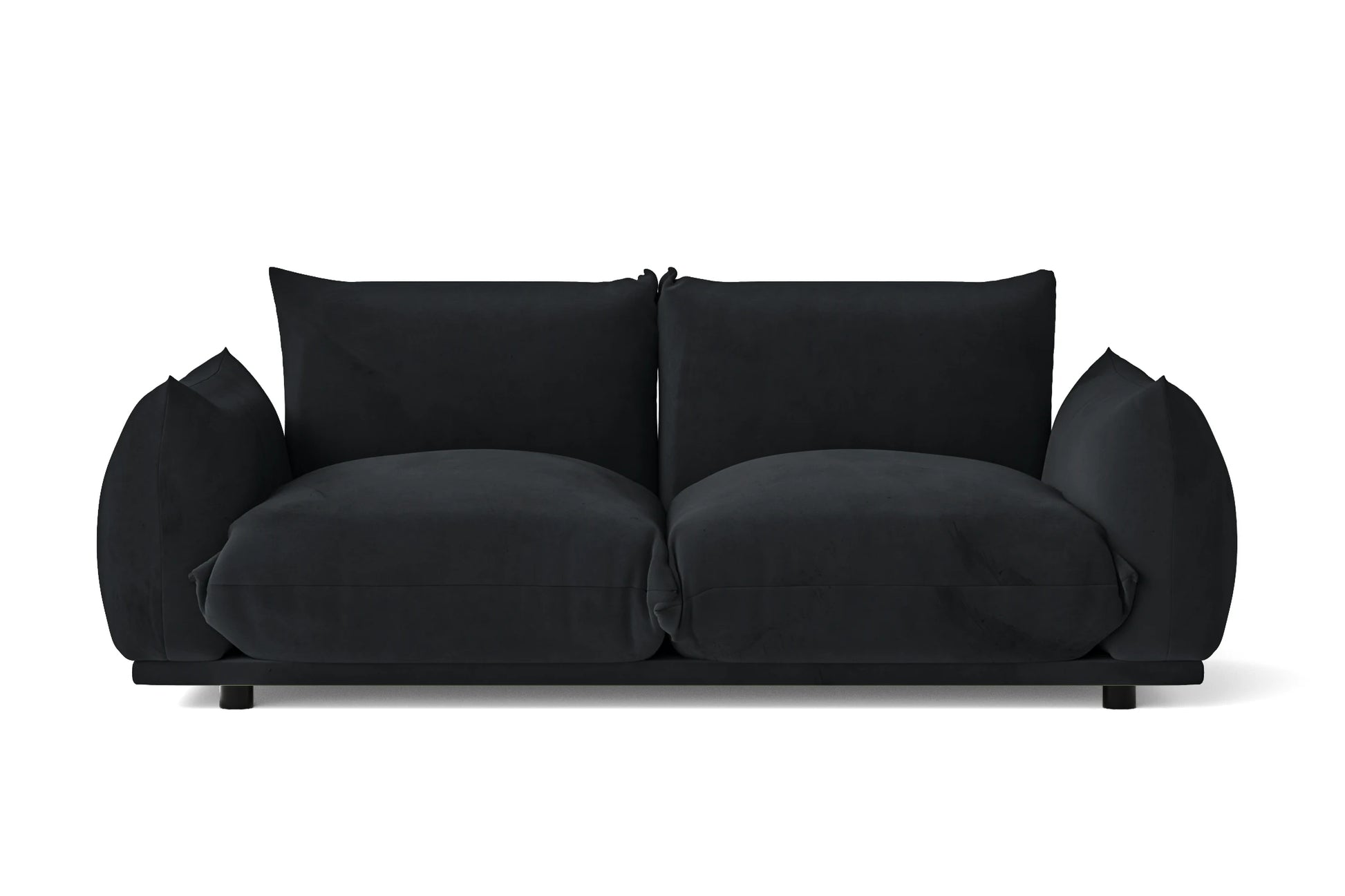 Minneapolis 2 Seater Sofa Dark Grey Velvet