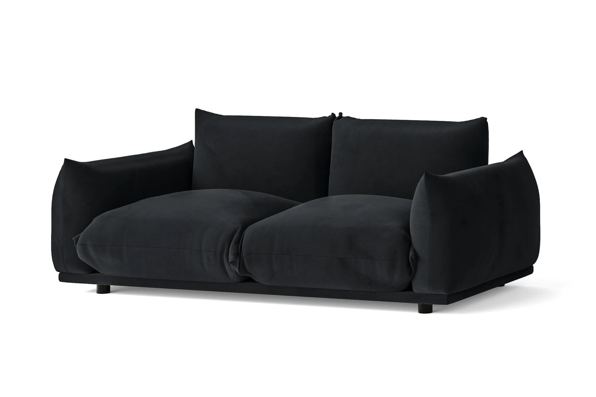 Minneapolis 2 Seater Sofa Dark Grey Velvet