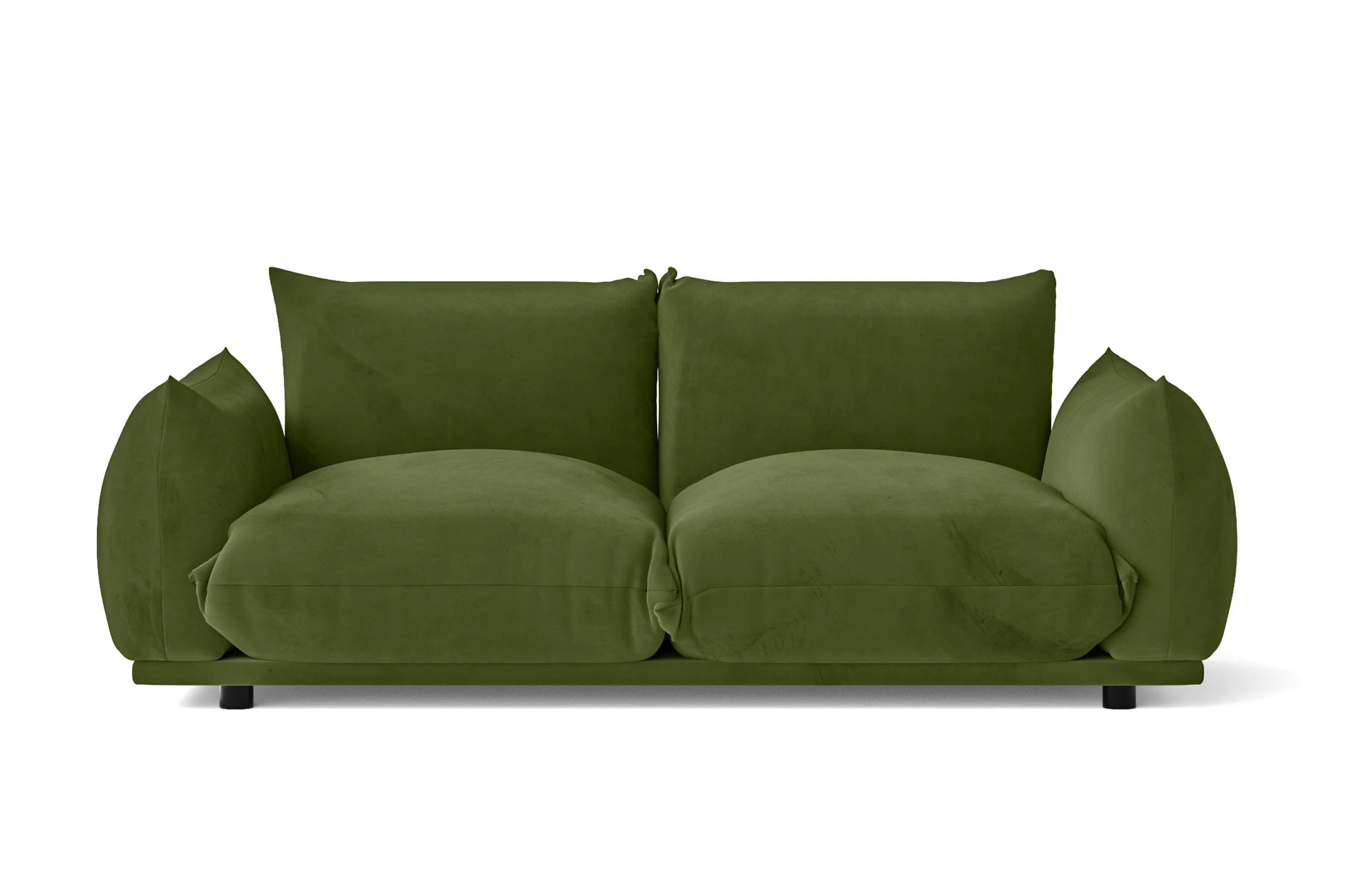 Minneapolis 2 Seater Sofa Lime Velvet