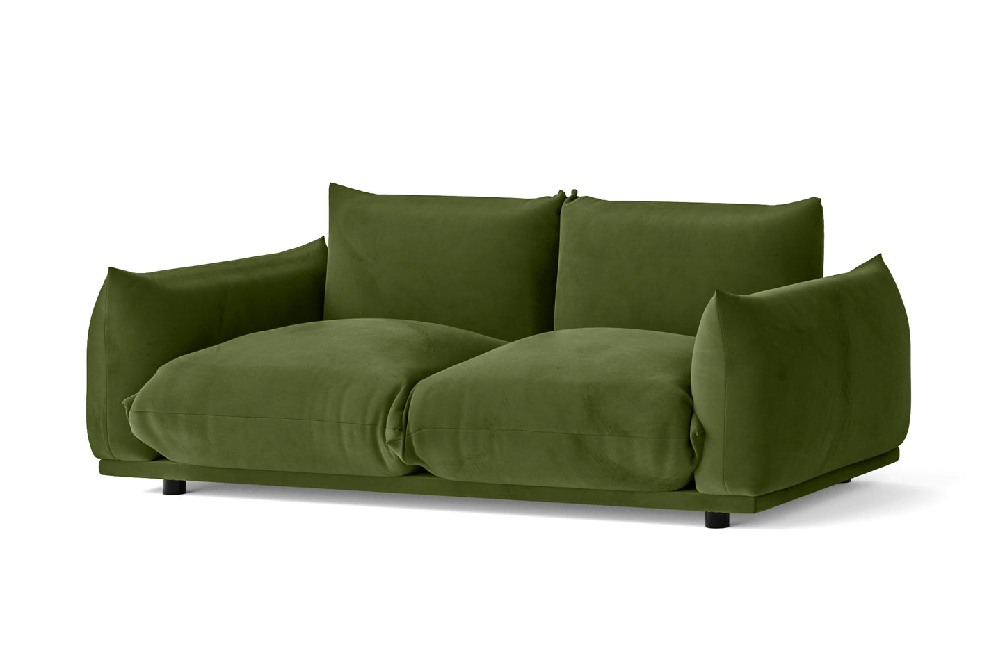 Minneapolis 2 Seater Sofa Lime Velvet