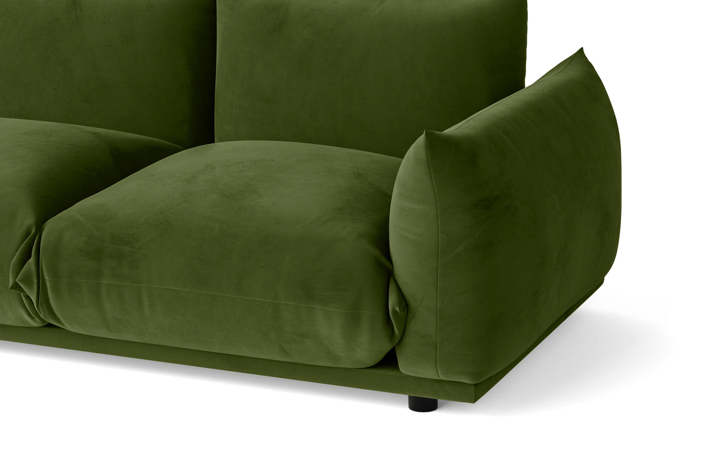 Minneapolis 2 Seater Sofa Lime Velvet