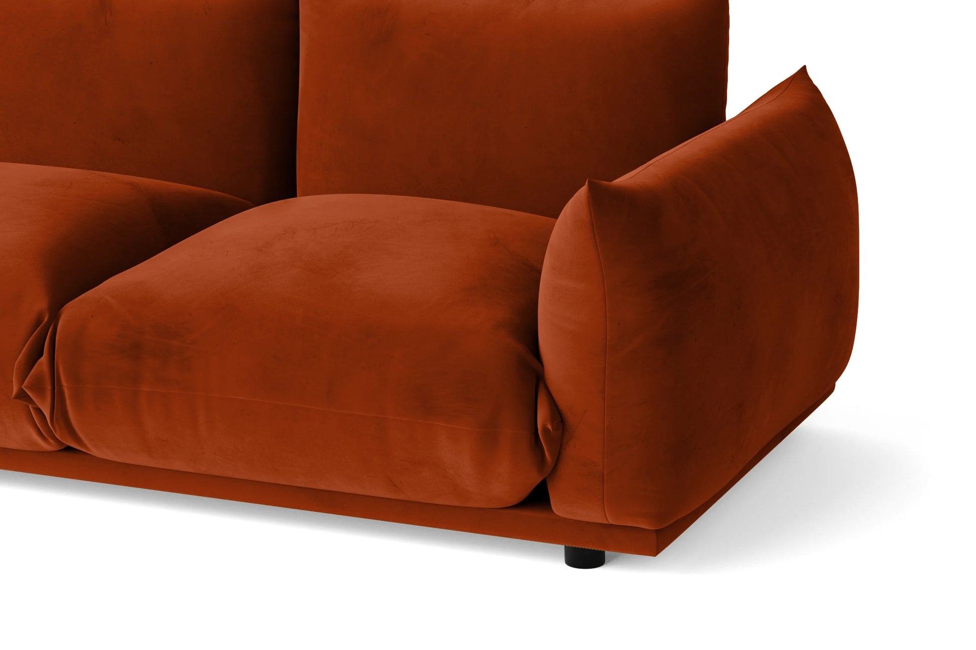 Minneapolis 2 Seater Sofa Orange Velvet