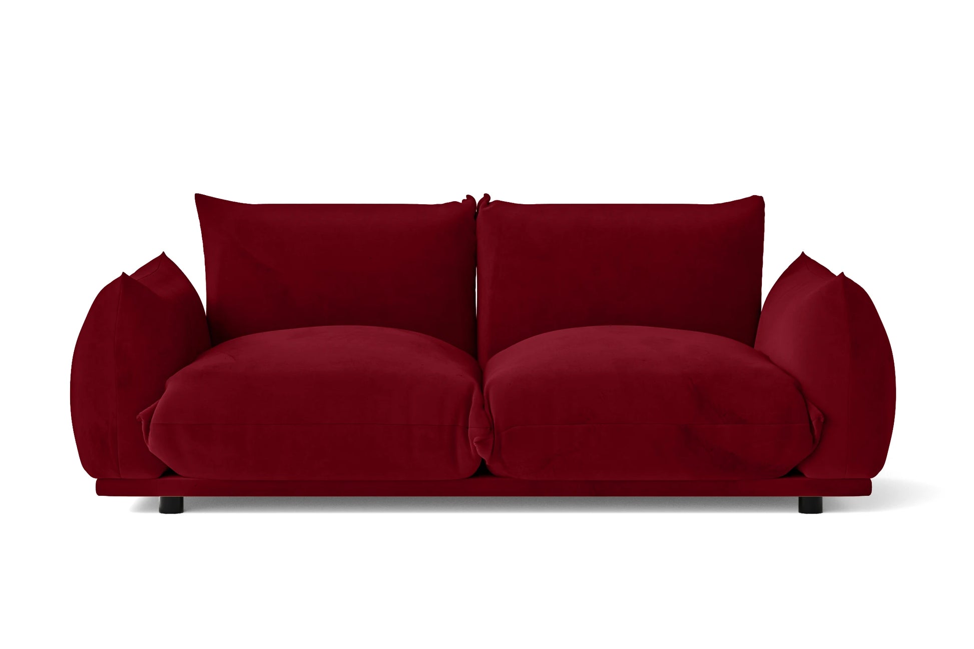 Minneapolis 2 Seater Sofa Red Velvet