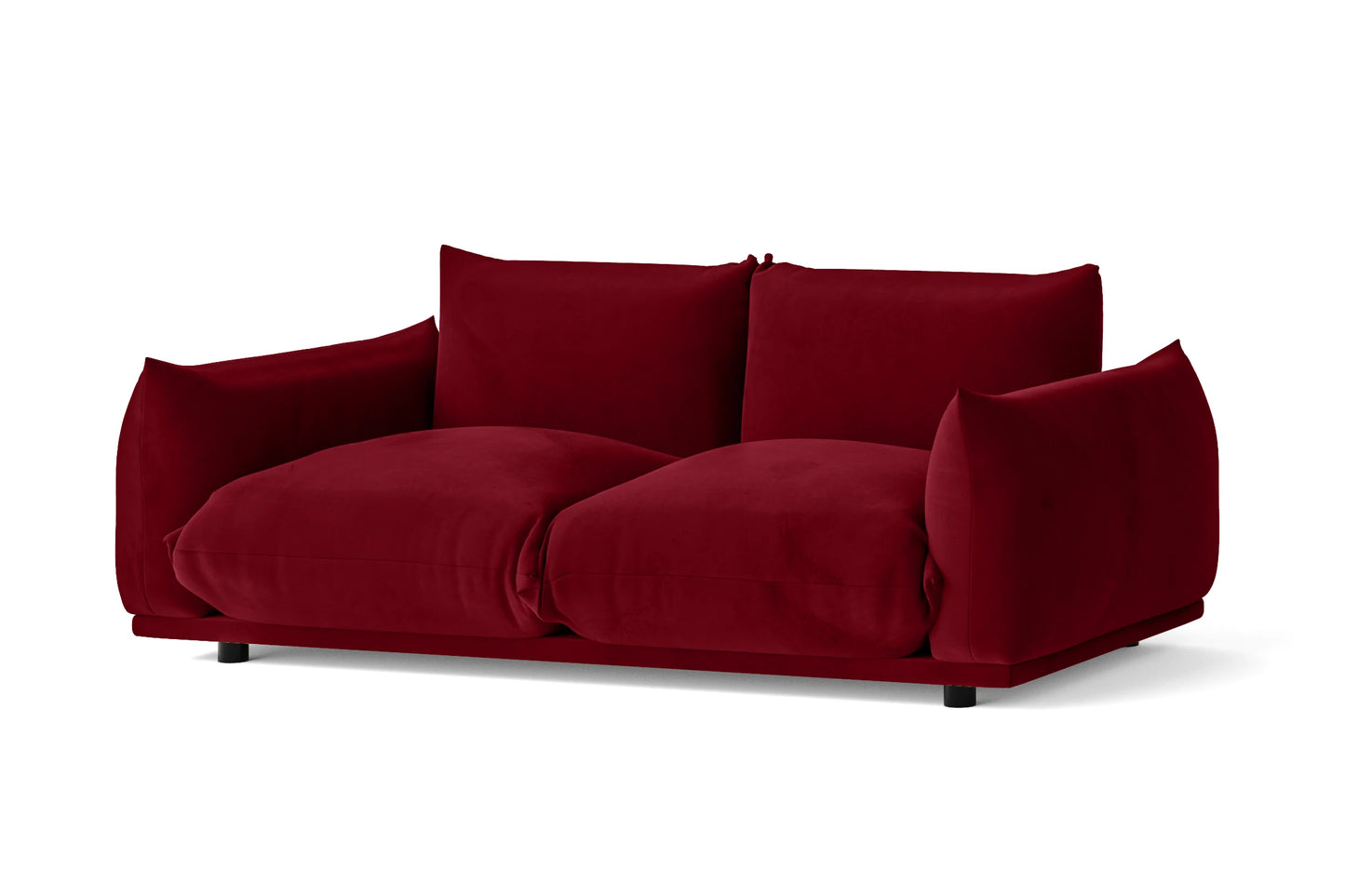 Minneapolis 2 Seater Sofa Red Velvet