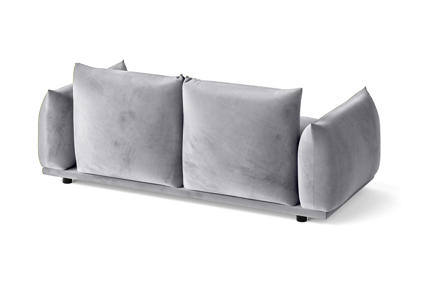 Minneapolis 2 Seater Sofa Silver Velvet