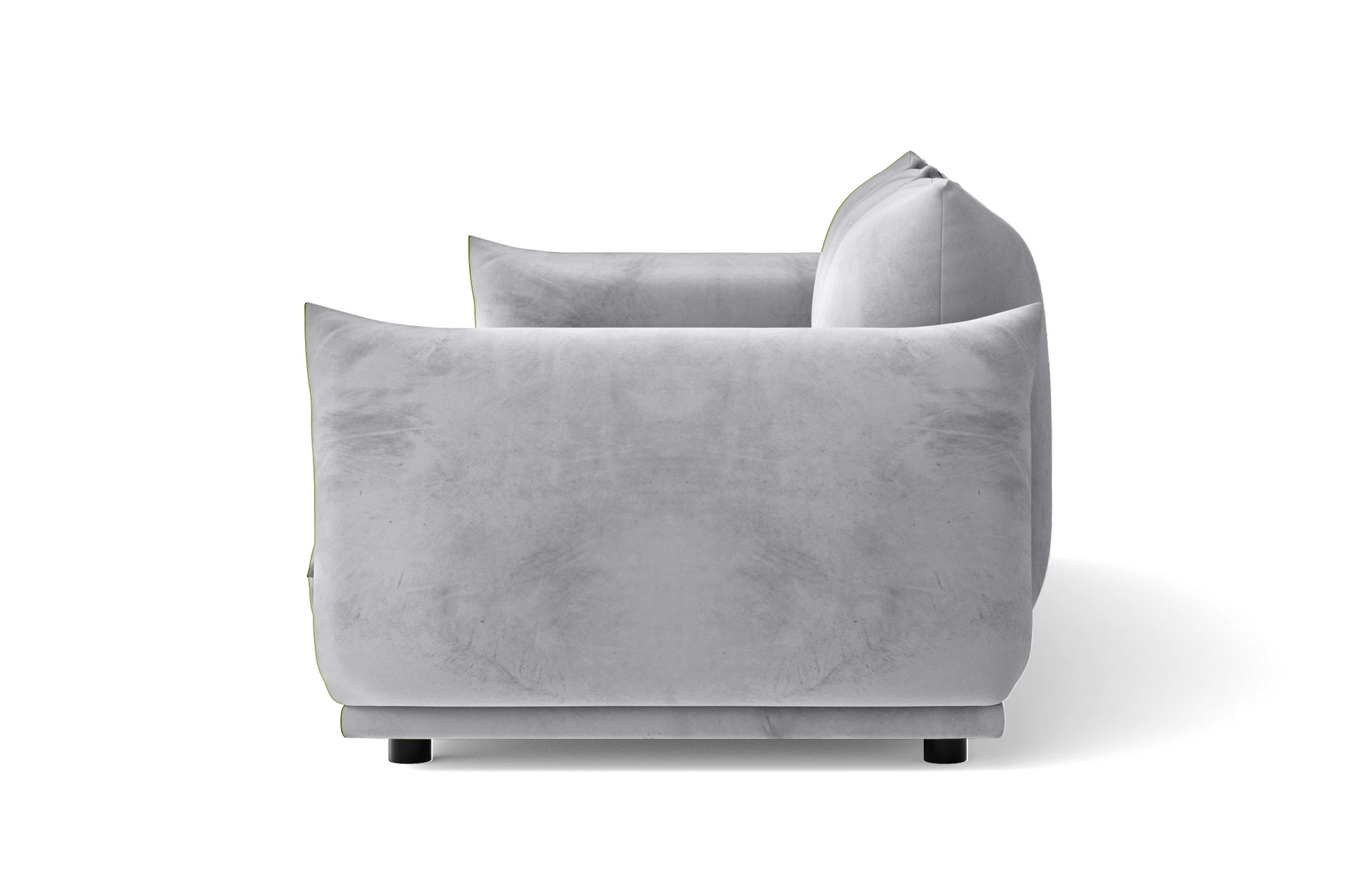 Minneapolis 2 Seater Sofa Silver Velvet