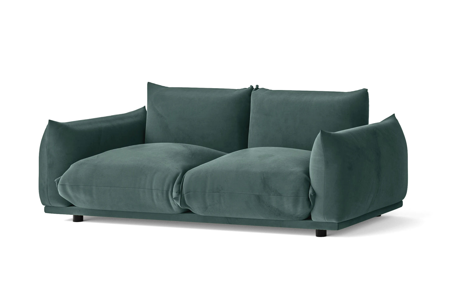 Minneapolis 2 Seater Sofa Teal Velvet