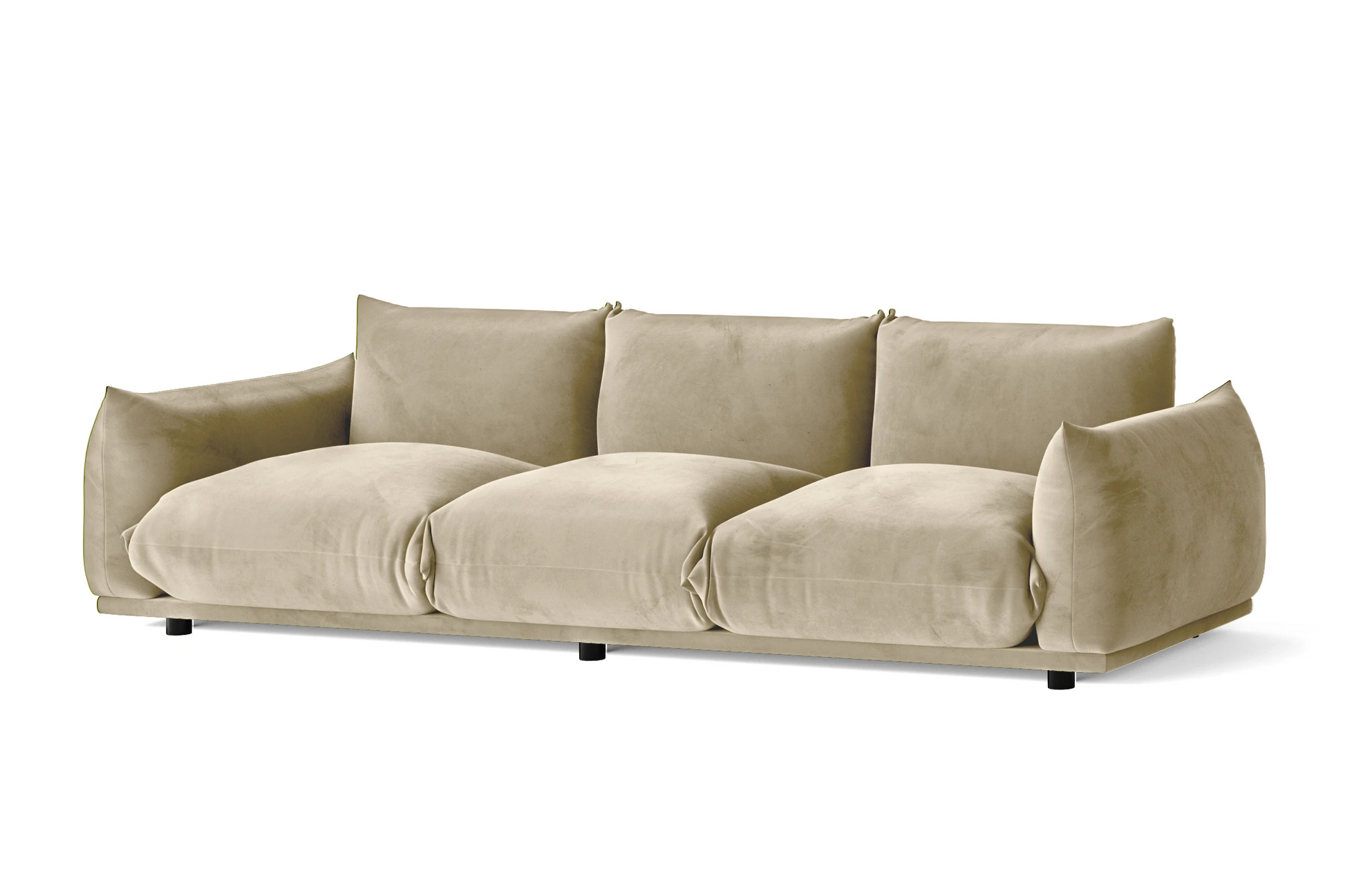 Minneapolis 3 Seater Sofa Cream Velvet