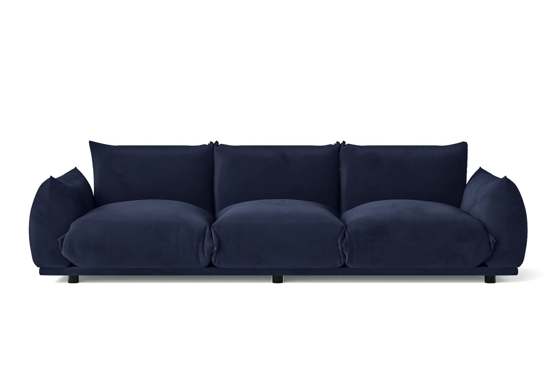 Minneapolis 3 Seater Sofa Dark Blue Velvet