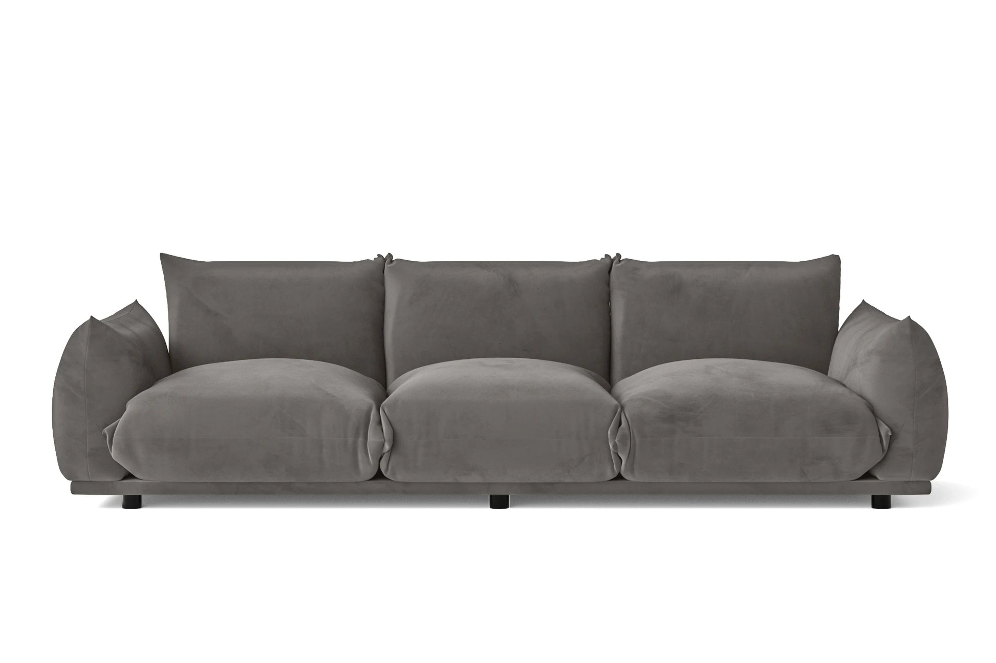 Minneapolis 3 Seater Sofa Grey Velvet