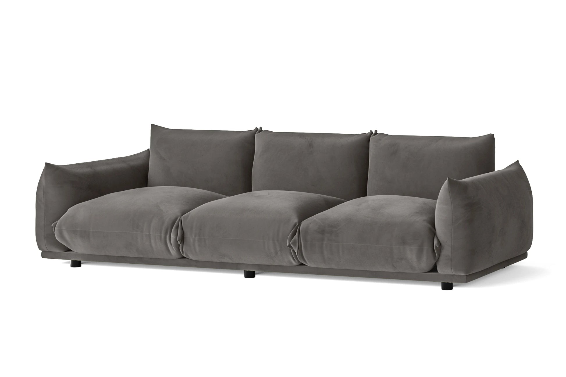 Minneapolis 3 Seater Sofa Grey Velvet